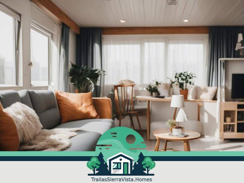 Amplia sala de estar en una traila ideal para disfrutar de momentos en familia en un hogar acogedor y asequible