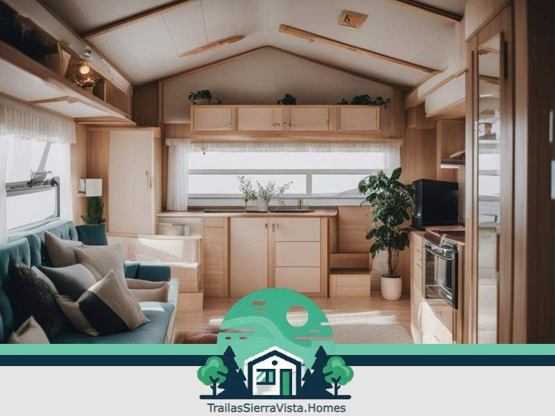 Baño moderno y acogedor dentro de una traila ideal para quienes buscan comodidad en rentas asequibles