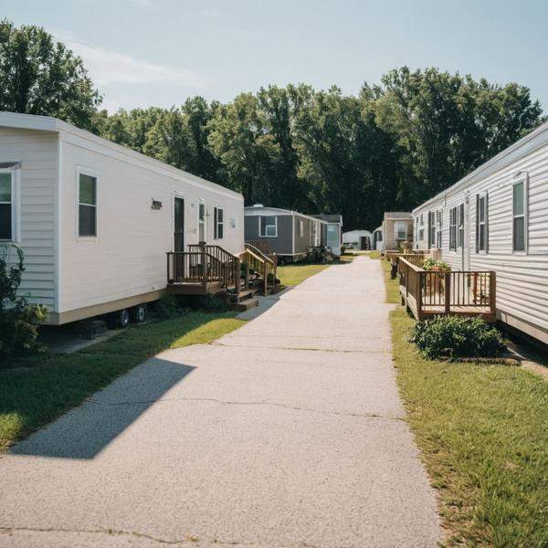 Fotografía de una traila de renta en Illinois, ideal para quienes buscan una vivienda asequible y transportable