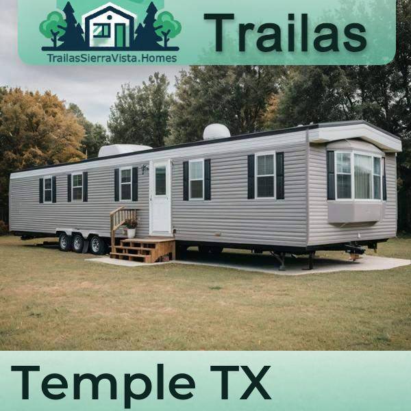 Fotografía de una traila en renta, ideal para vivienda asequible en Temple, TX. Espacio cómodo y transportable