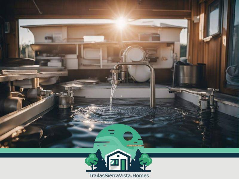 Sistema de tuberías en una traila diseñado para el manejo de aguas residuales ideal para quienes buscan rentas accesibles en comunidades de mobile homes