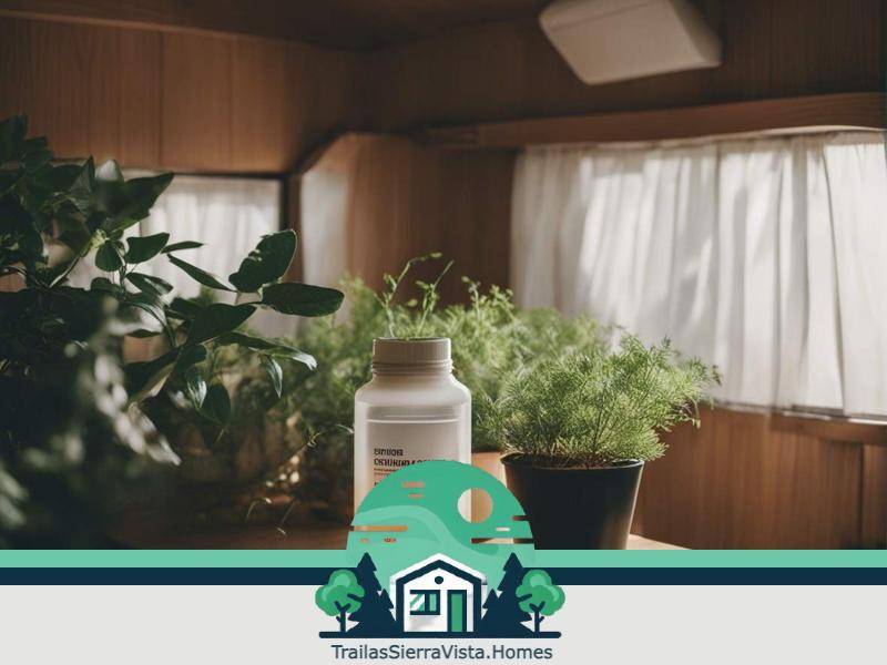 Traila ubicada junto a un invernadero equipada con herramientas para el tratamiento de plagas ideal para quienes buscan una renta accesible en la comunidad hispana