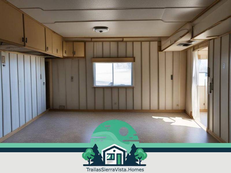 Traila decorada con elegantes detalles en las paredes ideal para quienes buscan un hogar acogedor y económico en la comunidad hispana